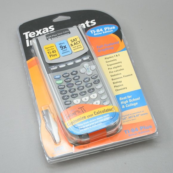 Texas Instruments TI-84 Plus Silver Edition Graphing Calculator Manual -NO CABLE - Picture 1 of 10